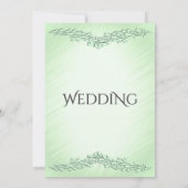 Faire-part de mariage vert (Dos)