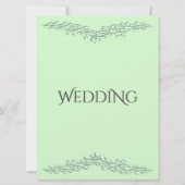 Faire-part de mariage vert (Dos)
