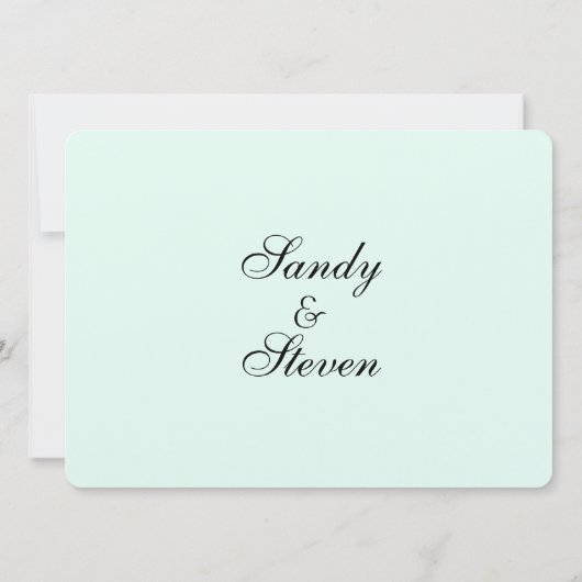 Faire-part de mariage vert (Dos)