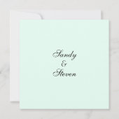 Faire-part de mariage vert (Dos)