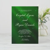 Faire-part de mariage vert Abstrait (Debout devant)