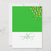 Faire-part de mariage vert Abstrait (Dos)