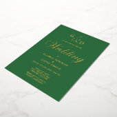 Faire-part de mariage vert avec véritable feuille (Rotation)