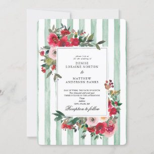 Faire-part de mariage vert Cameo