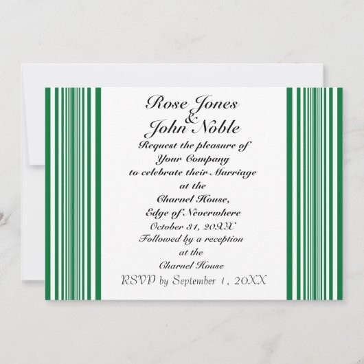 Faire-part de mariage (vert) de Hemera (Devant)