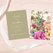 Faire-part de mariage vert de printemps