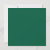Faire-part de mariage Vert Émeraude Carré (Dos)