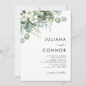 Faire-part de mariage vert émeraude moderne (Devant)