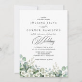 Faire-part de mariage vert émeraude moderne (Devant)