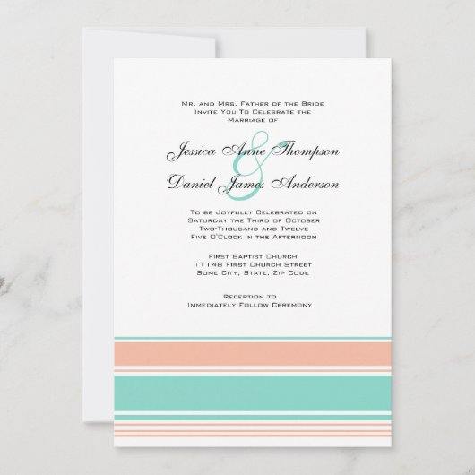Faire-part de mariage vert et bracelet (Devant)