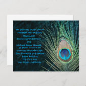 Faire-part de mariage vert foncé (Devant / Derrière)