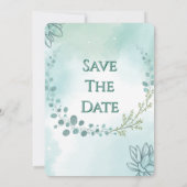 Faire-part de mariage vert olive (Dos)