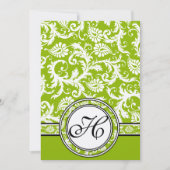Faire-part de mariage vert pomme à bec blanc (Devant)