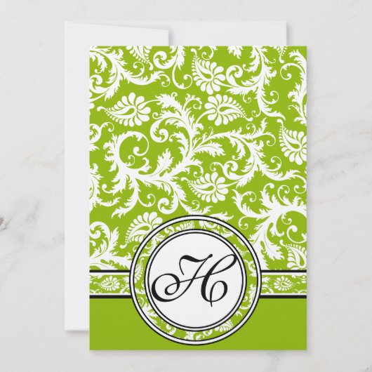 Faire-part de mariage vert pomme à bec blanc (Devant)