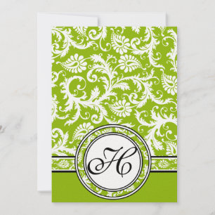 Faire-part de mariage vert pomme à bec blanc
