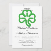 Faire-part de mariage vert pour la Saint-Patrick a (Devant)