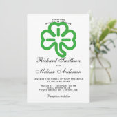 Faire-part de mariage vert pour la Saint-Patrick a (Debout devant)