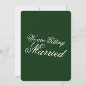 Faire-part de mariage vert profond en papier décou (Dos)