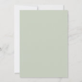 Faire-part de mariage vert sauge abstrait (Dos)