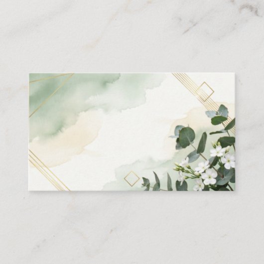 Faire-part de mariage vert sauge moderne | Minimal (Devant)