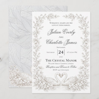 Faire-part de mariage vert saugeInvitation de jard