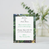 Faire-part de mariage vert tropical (Debout devant)