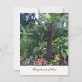 Faire-part de mariage vert tropical (Dos)
