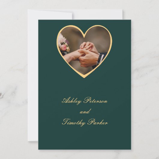 faire-part de mariage verte (Devant)