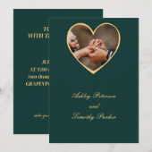 faire-part de mariage verte (Devant / Derrière)