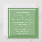 Faire-part de mariage verte (Dos)