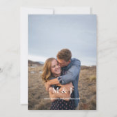 Faire-Part de Mariage Vertical 2 Photo Moderne (Dos)