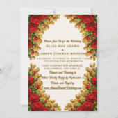 Faire-part de mariage vertical Ohio Red Carnation (Devant)