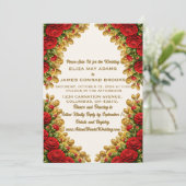 Faire-part de mariage vertical Ohio Red Carnation (Debout devant)