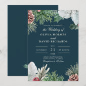 Faire-Part de Mariage Verture d'Hiver (Devant / Derrière)