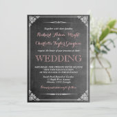 Faire-part de mariage victorien sur tableau noir v (Debout devant)