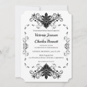 Faire-part de mariage victorien vintage (Devant)