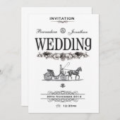 Faire-part de mariage victorienne Vintage (Devant / Derrière)