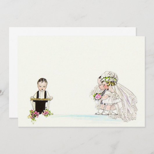 Faire-part de mariage vierge avec serment de maria (Devant / Derrière)