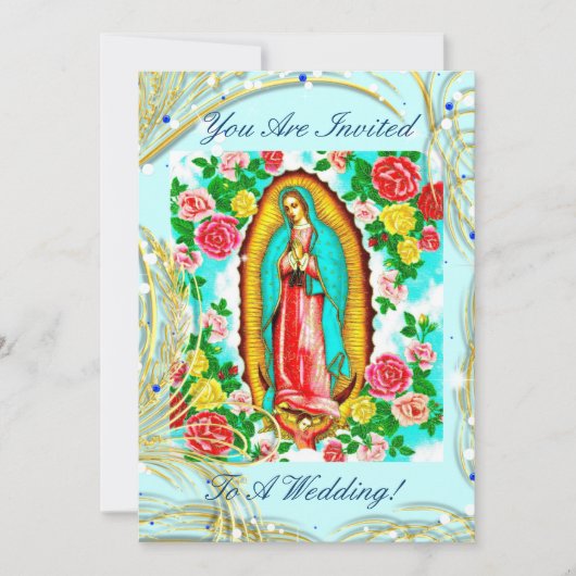 FAIRE-PART DE MARIAGE - VIERGE DE GUADALUPE (Devant)