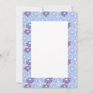 Faire-part de mariage vierge - marguerite bleue