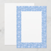 Faire-part de mariage vierge - porcelaine bleue (Devant / Derrière)