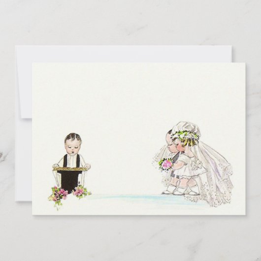 Faire-part de mariage vierge pour mariés avec serm (Devant)