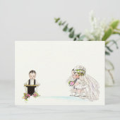 Faire-part de mariage vierge pour mariés avec serm (Debout devant)