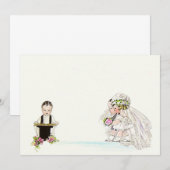 Faire-part de mariage vierge pour mariés avec serm (Devant / Derrière)