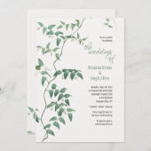 Faire-Part de Mariage Vigne de Mariée (Devant / Derrière)