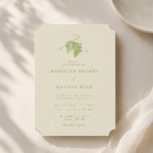 Faire-part de mariage vignoble de raisin vert citr