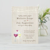 Faire-part de mariage vinicole | Toast de vin roug (Debout devant)