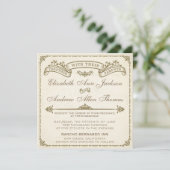 Faire-part de mariage vintage (Debout devant)