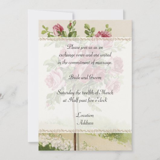 Faire-part de mariage vintage (Devant)