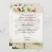 Faire-part de mariage vintage (Devant / Derrière)